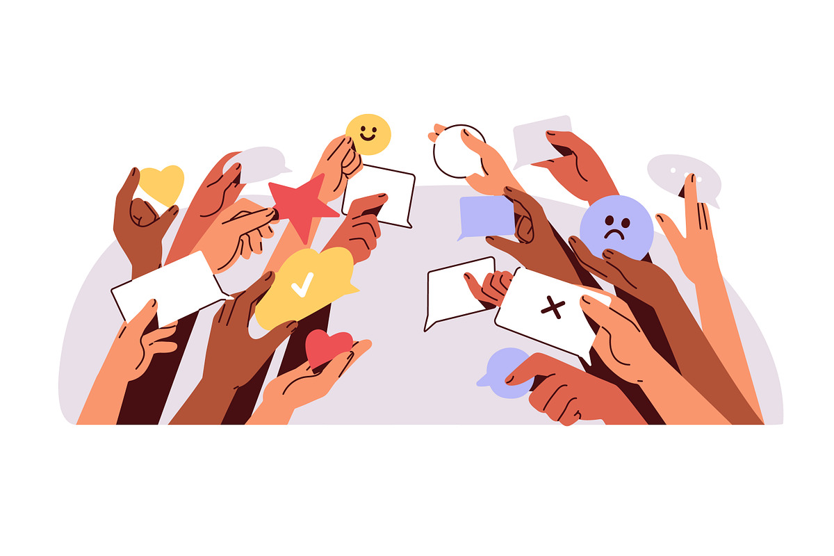 Public social opinions concept set, a Person Illustration by Good Studio (Photo 4 of 5)