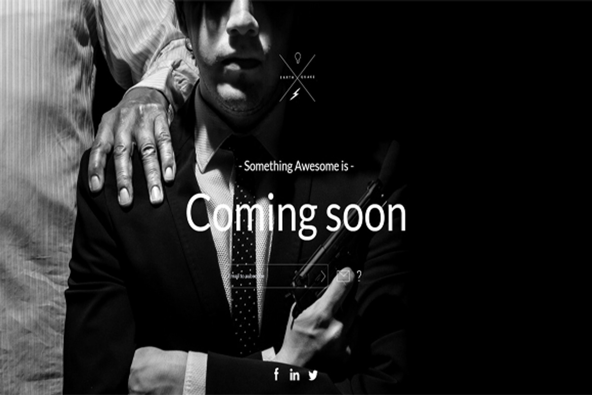 B&W Coming Soon Template, a Landing Page Template by earthquake (Photo 2 of 3)