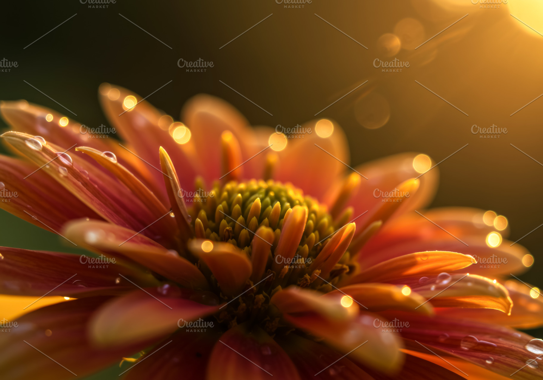 Close-up of a vibrant flower with wa, a Nature Photo by professorinc