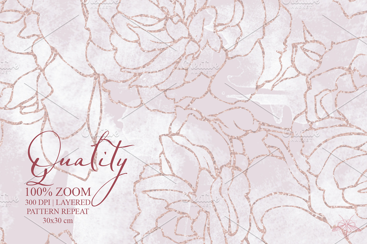 Misty Rose | Vector patterns, a Pattern Graphic by Tanya Vollar (Photo 7 of 10)