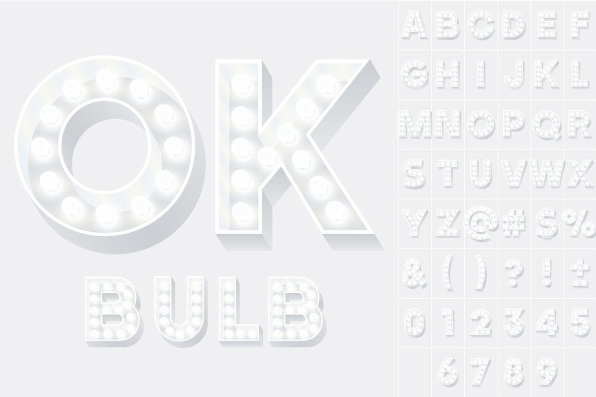 Old lamp alphabet. White preview 6
