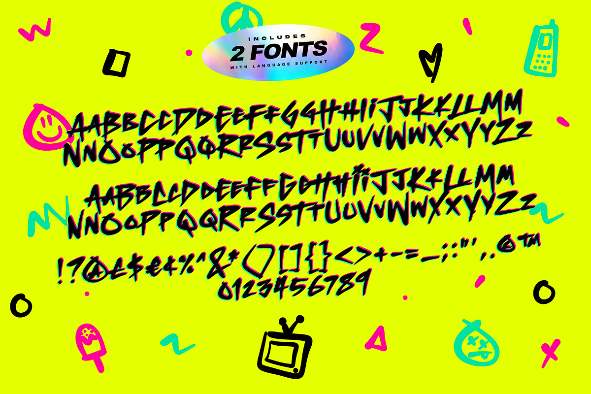 Neo-Retro Font + Extras, a Font by Sam Parrett (Photo 9 of 11)