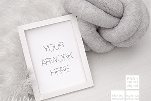 White 3:4 Ratio Frame Mockup