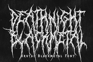Death Night Black Metal Font