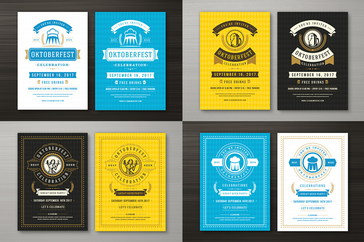Oktoberfest vintage badges & labels, a Branding & Logo Template by Vasya Kobelev (Photo 22 of 25)