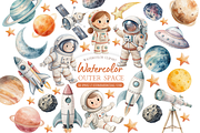 Cute Space Clipart PNG, an Object Illustration by MockupWizard (Thumbnail 1 of 6)