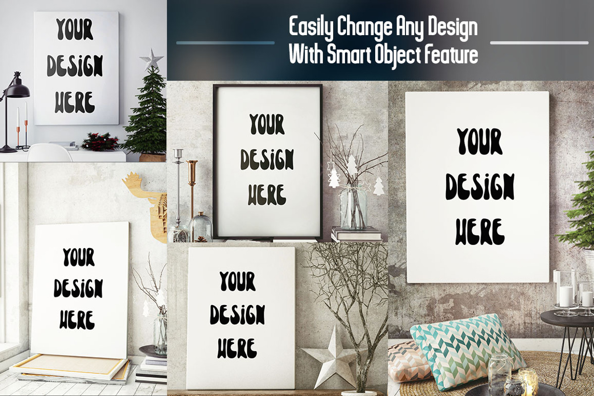 Christmas Poster Mock Up, a Print Template by Pixel Place (Photo 5 of 6)