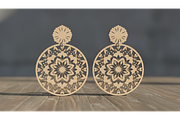 Laser Cut Ornament Earrings, an Illustration by hafijul (Thumbnail 10 of 11)