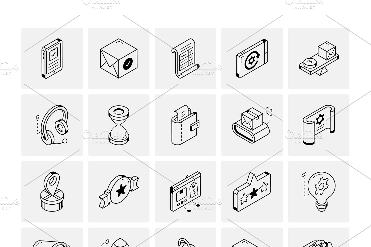 Isometric Product Management Icons, an Icon by Vectors Market (Photo 6 of 6)