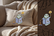 spooky cute ghost Halloween clipart, a Seasonal Illustration by FaliushViktoriaArtist (Thumbnail 11 of 14)