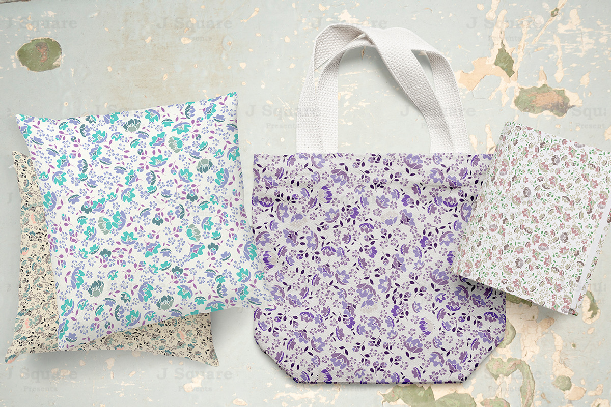 Lovely Ditsy Floral Vector Swatches preview 4