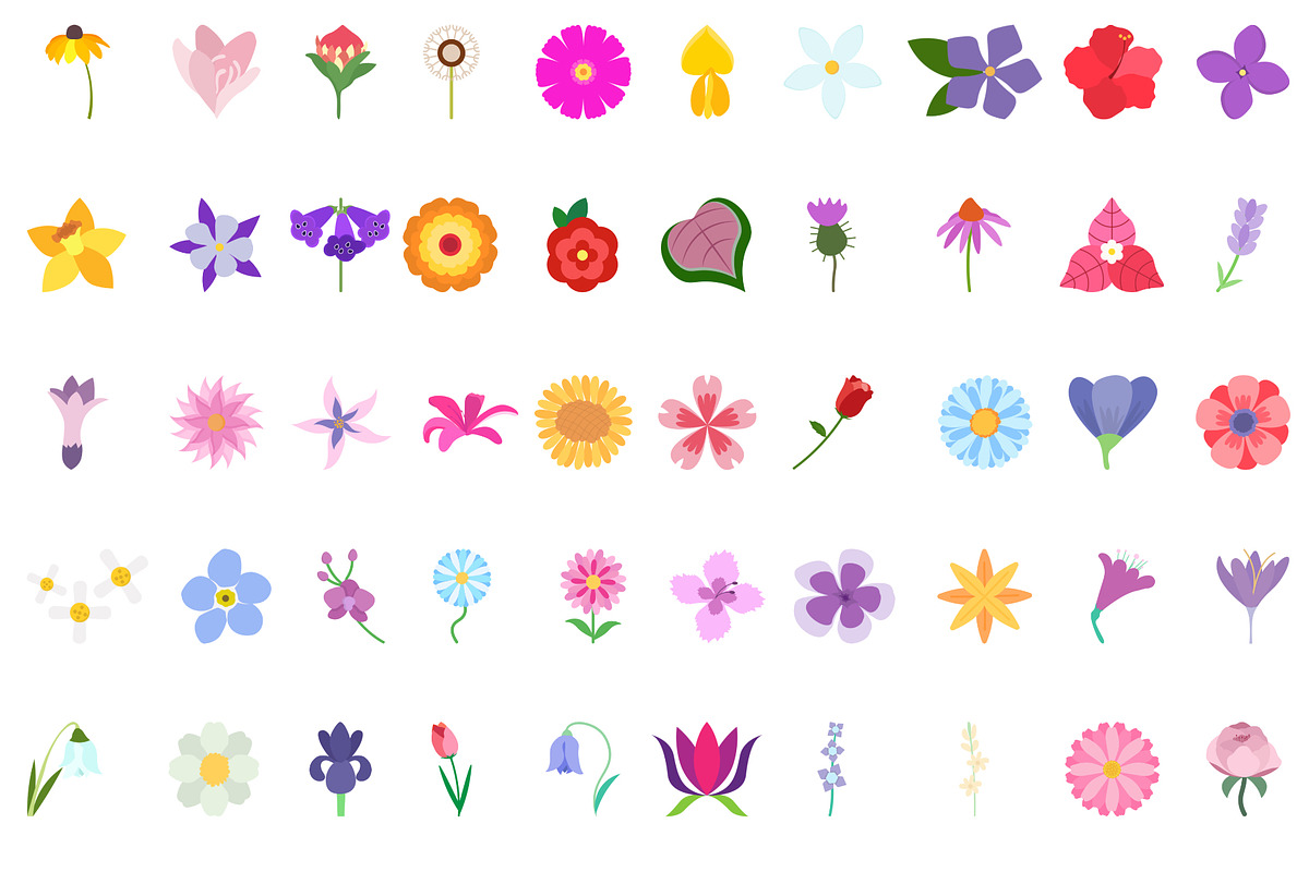 Icon Pack: Flower Flat (50 Icons), an Icon by soglamun (Photo 6 of 6)