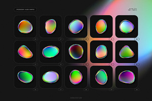 Iridescent Blob Shapes Collection