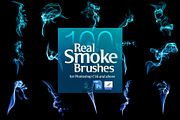 100 Real Smoke Brushes for Photoshop, a Brush Add-On by Creative Graphics (Thumbnail 3 of 11)