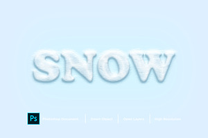 Snow Text Effect & Layer Style