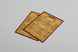 Old West Style Menu Template