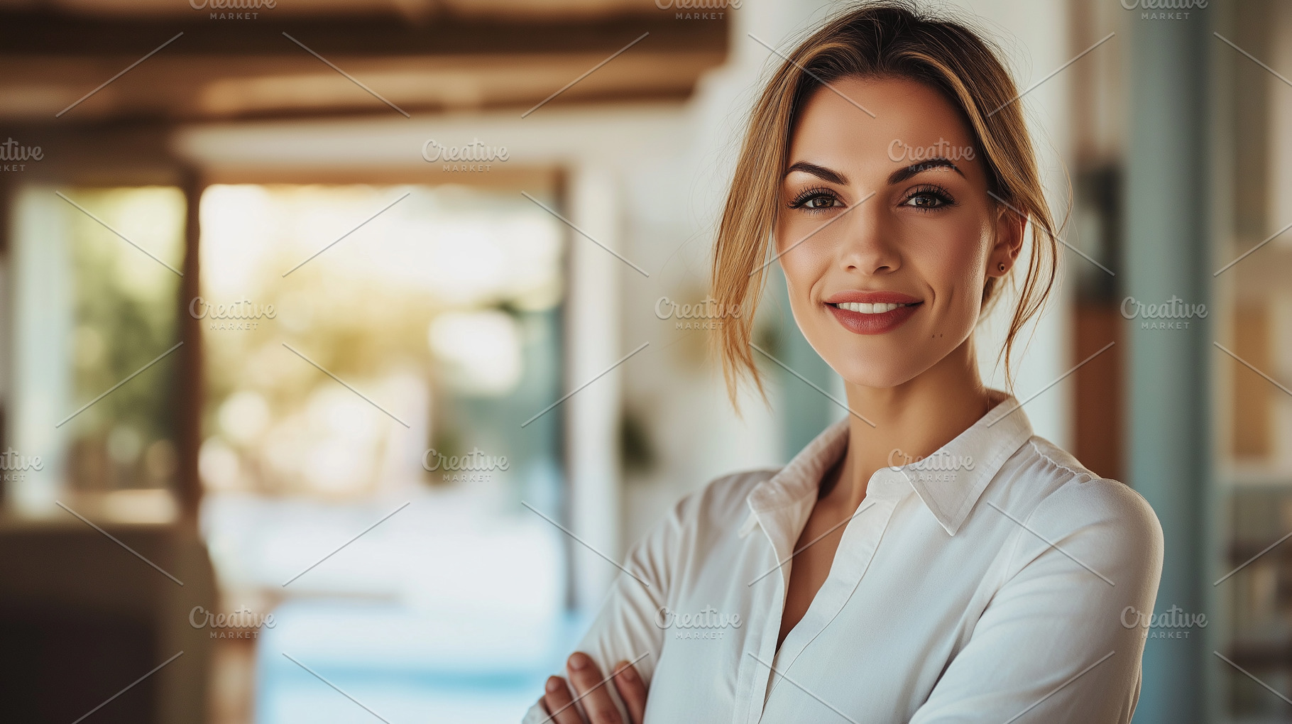 Smiling real estate agent in house, a Person Photo by MistyDay