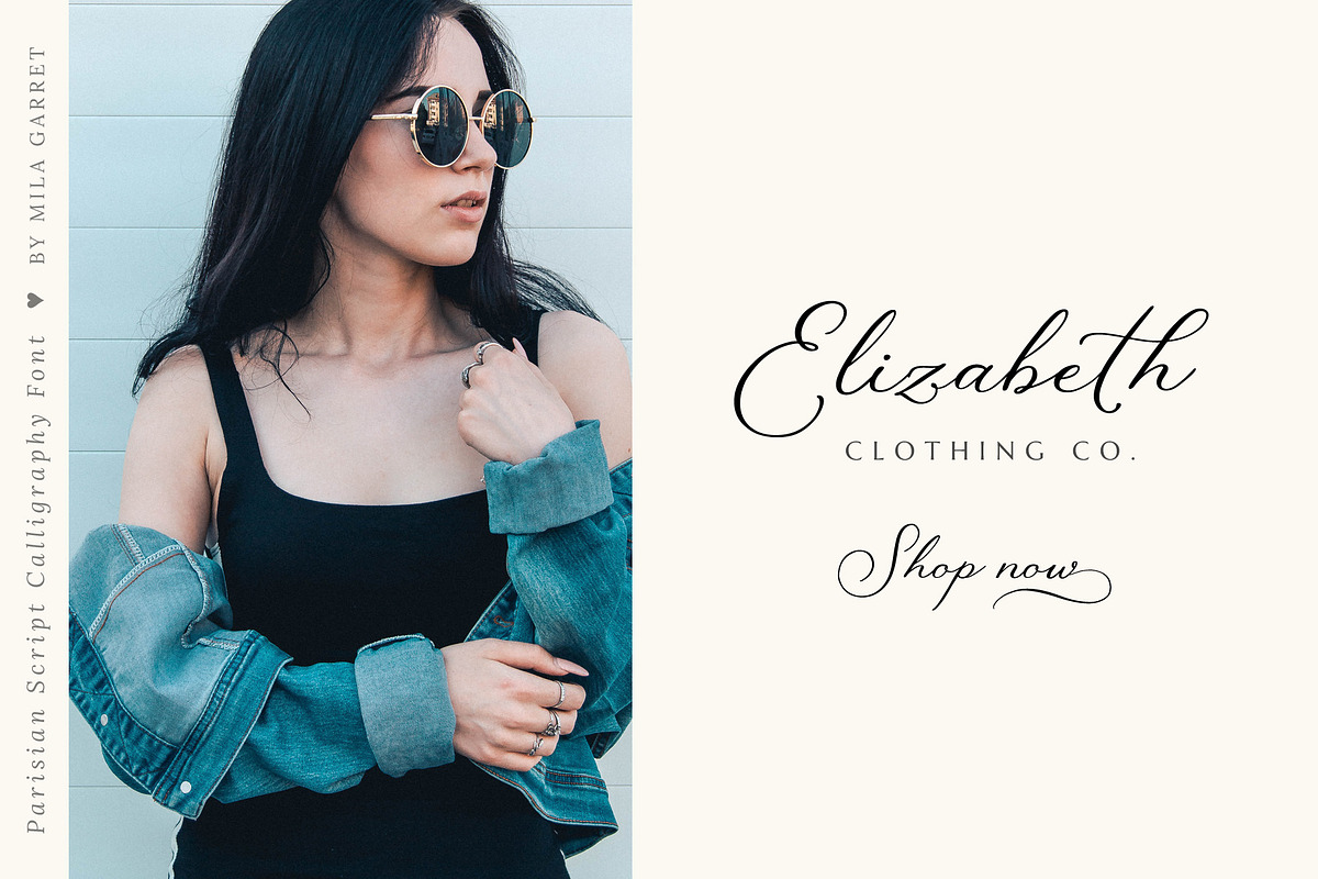 Parisian Vintage Calligraphy Script, a Script Font by Mila Garret (Photo 7 of 13)