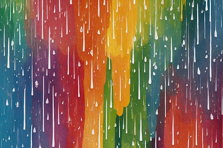 Splash of colors and rain