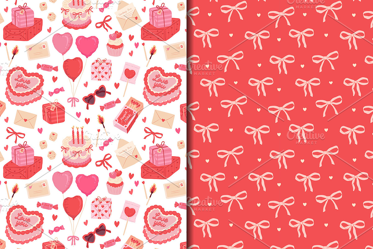 Sweet Romantic Valentine Pattern, a Pattern Graphic by CreativeChristiana (Photo 5 of 9)