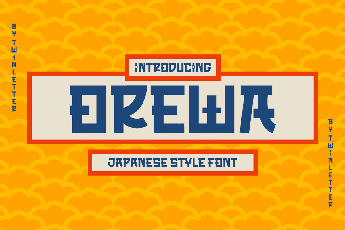 OREWA - Japanese style font, a Font by twinstd (Photo 1 of 10)
