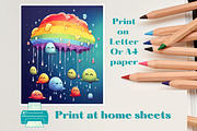 Fluffy Clouds and Colorful Rainbows, a Seasonal Illustration by Mermaids Cove (Thumbnail 7 of 8)