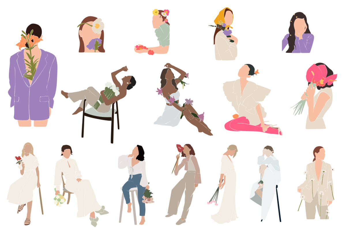 Spring set, vector illustrations, an Illustration by Yana_mide (Photo 4 of 11)