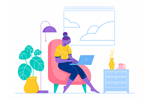 Deene Flat Website Illustrations