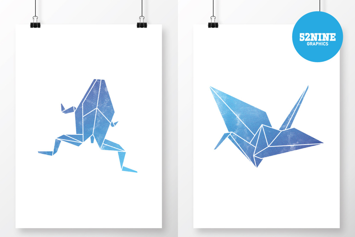 Origami Vector Objects + Bonus!, an Object Graphic by 52NINE GRAPHICS (Photo 5 of 8)