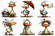 Cute Geese Clipart Sublimation, an Illustration by Craft Nest (Thumbnail 2 of 6)
