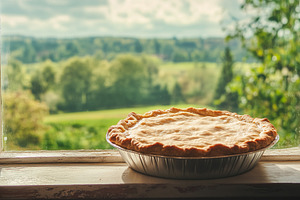 Freshly baked pie with golden crust, a Food & Drink Photo by MistyDay