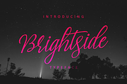 Brightside Typeface, a Script Font by QueenType
