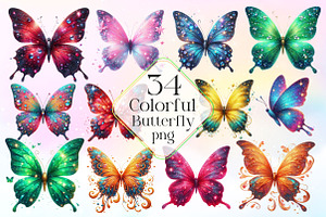 Colorful Butterfly Sublimation