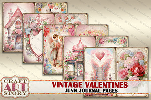 Vintage Valentines Junk Journal Kit