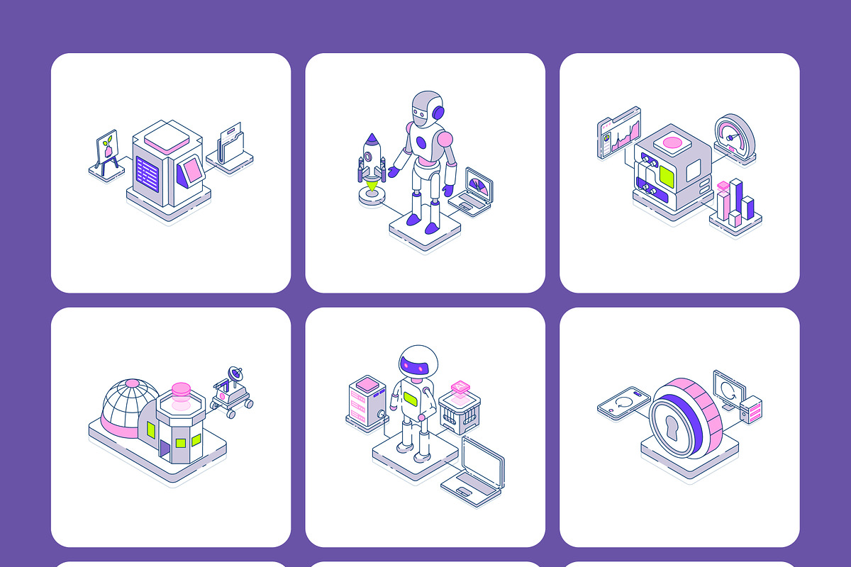 200 Technology and AI Isometric, a Technology Illustration by Vectors Market (Photo 11 of 19)