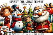 Quirky Christmas Clipart, an Illustration by OK Design (Thumbnail 1 of 6)
