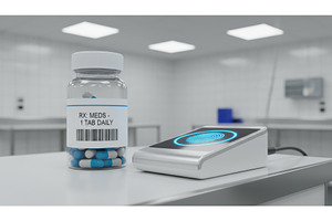 Pharmaceutical bottle of blue and, a Health & Medical Photo by Igor Tichonow