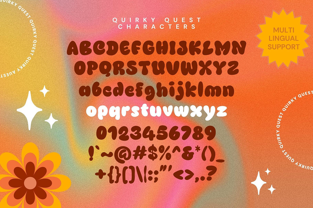 Quirky Quest - Bubble Display Font, a Sans Serif Font by Get Studio (Photo 8 of 9)