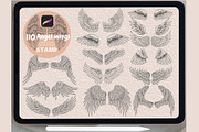 Angel Wings brush stamp PROCREATE, a Brush Add-On by TaKong Magics (Thumbnail 1 of 4)