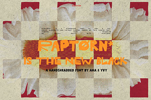 RAPTORN Cutout Marker Retro Font