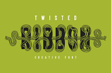 Twisted Ribbon — Creative Font by  in Fonts