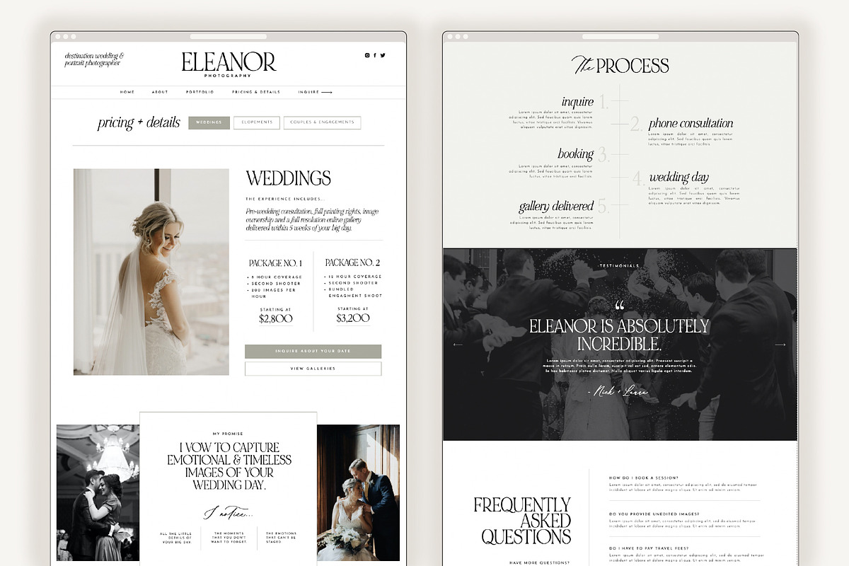 Eleanor Showit Website Template, a Marketing Template by Rachel Kick (Photo 3 of 4)