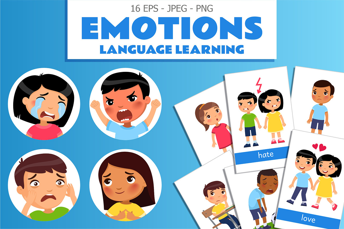 Educational Flashcards. Emotions, an Education Illustration by Valin Malin (Photo 1 of 7)