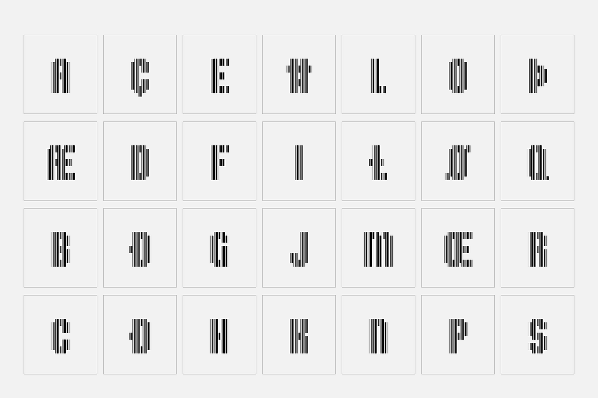Bar Code Font, a Font by SelfBuild Type