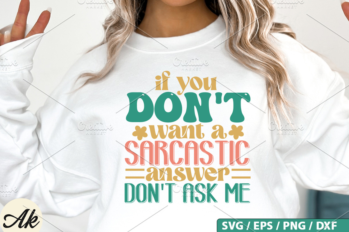 Sarcasm Retro SVG Bundle ,Sarcasm, a Graphic by akazaddesign (Photo 7 of 16)