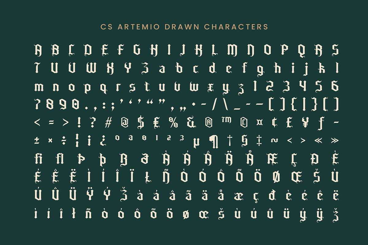 CS Artemio Drawn, a Blackletter Font by Craft Supply Co. (Photo 8 of 8)