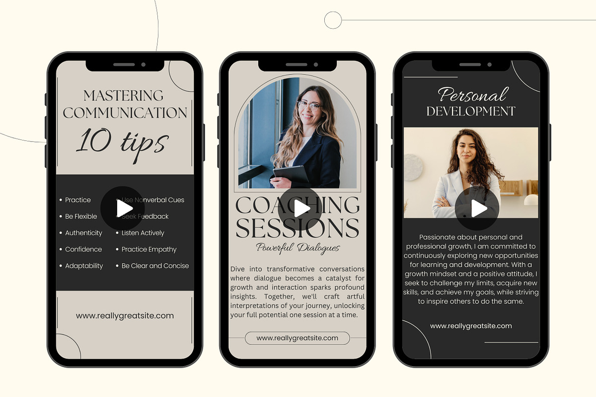 100 Elegant Coaching Templates Canva, a Templates & Theme by TemplateCastleStore (Photo 9 of 10)