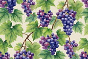 Seamless Pattern Grapes, a Pattern Graphic by PLUM&FIGS (Thumbnail 3 of 5)
