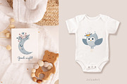 Good night baby clipart & patterns, an Object Illustration by JulzaArt (Thumbnail 3 of 10)