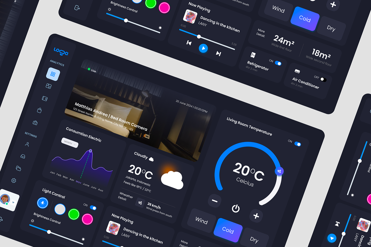 Smaouse - Smarthome Dashboard, a Websites & App Template by SquidPixey (Photo 3 of 5)